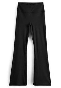 Next RIBBED YOGA - Leggingek - black kickflare