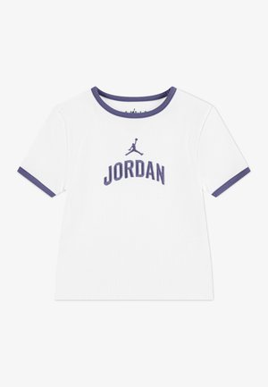 Jordan SEMI CROPPED TEE - Tričko s potlačou - white