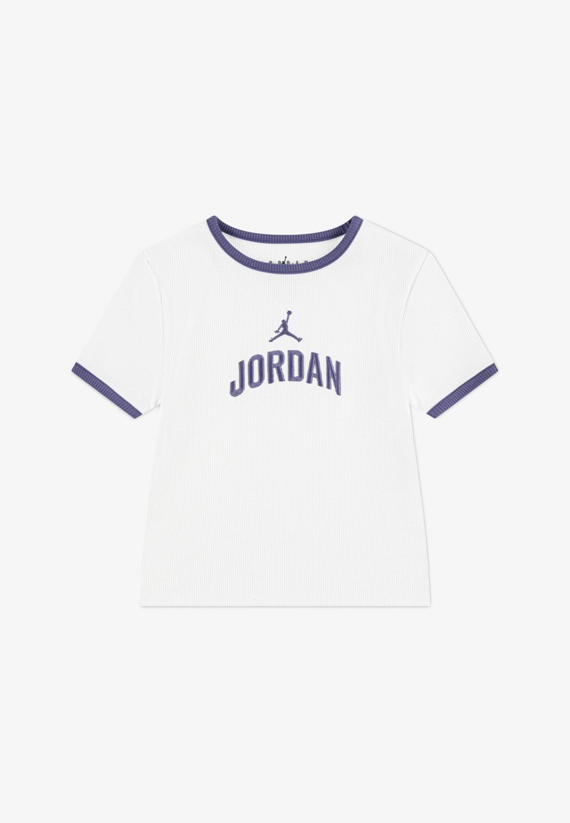 Jordan SEMI CROPPED TEE - Marškinėliai su spaudiniu - white
