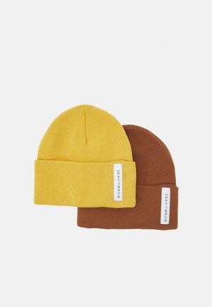 EXCLUSIVE KIDS BASIC BADGE BEANIE UNISEX 2 PACK - Beanie - brown