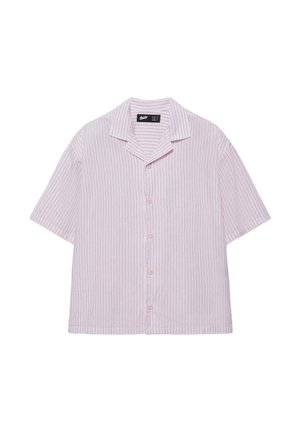 PULL&BEAR, PINK POPLIN SHORT-SLEEVED SHIRT - Overhemd - light pink