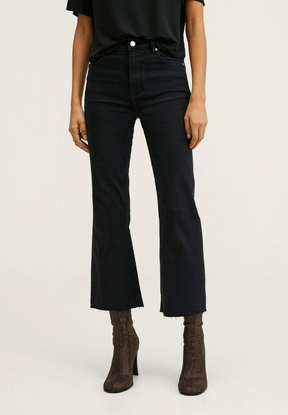 Mango Jeans a zampa - black denim/nero denim - Zalando.it