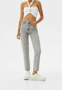 Bershka Vaqueros rectos - grey