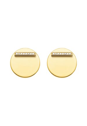 THOMAS SABO OHRSTECKER 925 STERLINGSILBER, 750 GELBGOLD VERGOLDUNG - Ohrringe - weiß, gelbgoldfarben