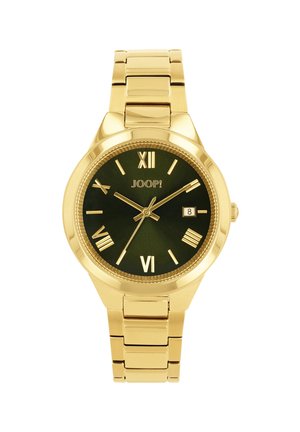 QUARZ - Uhr - grün- und goldfarben