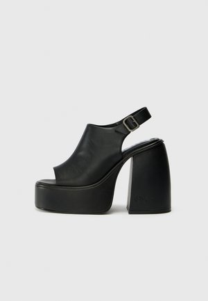 HEART 2 - Platform sandals - black