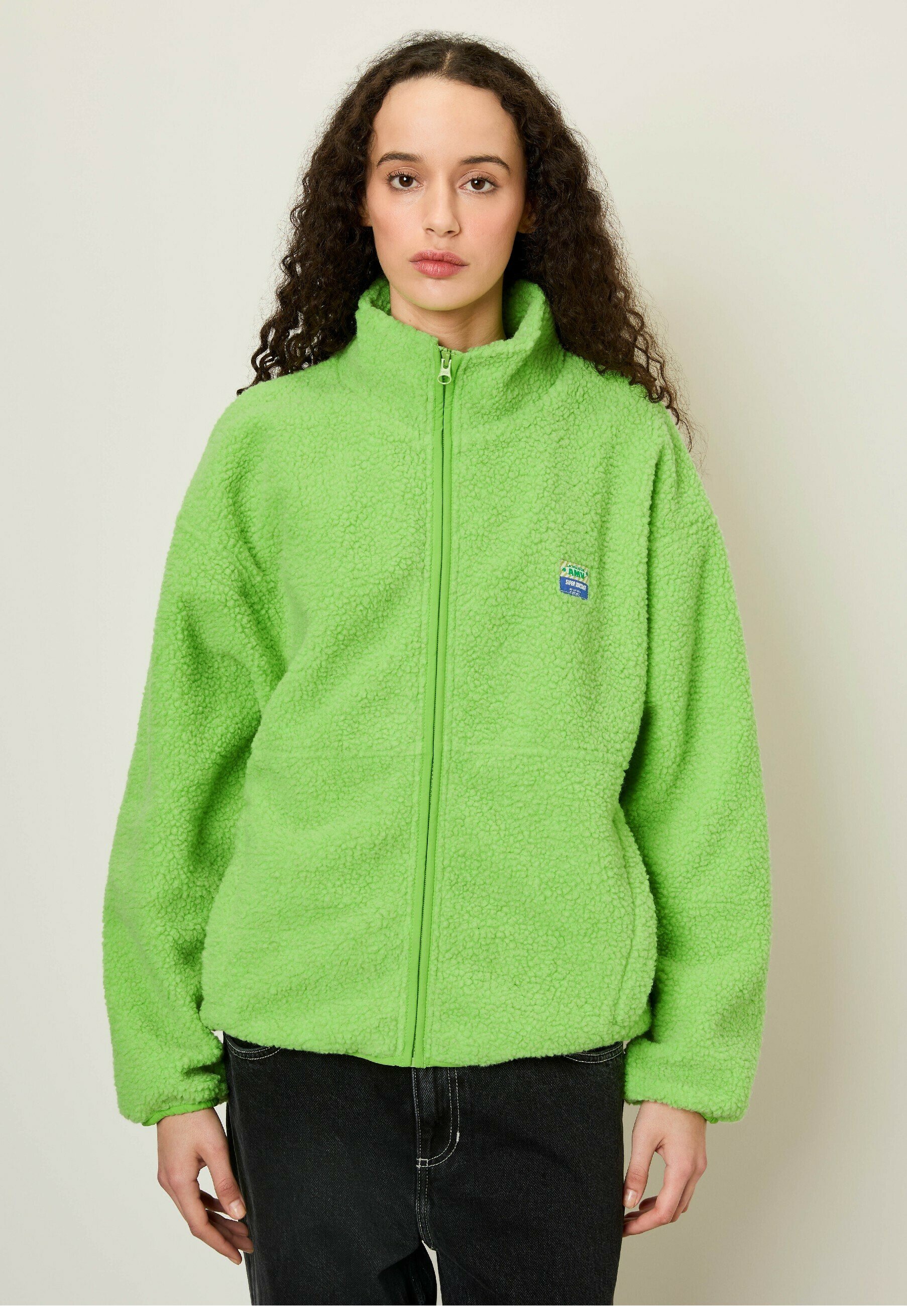 American Vintage HOKTOWN Fleecejacke granny chine/grün-meliert