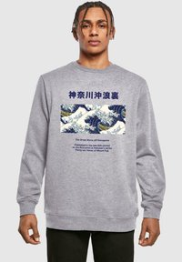 Merchcode - APOH - HOKUSAI CREWNECK - Sweater - heather grey Miniatuurafbeelding 1