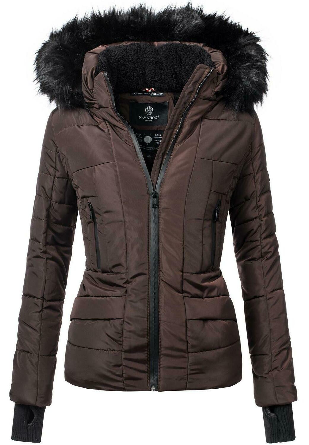 Navahoo ADELE Winterjacke brown/dunkelbraun Zalando