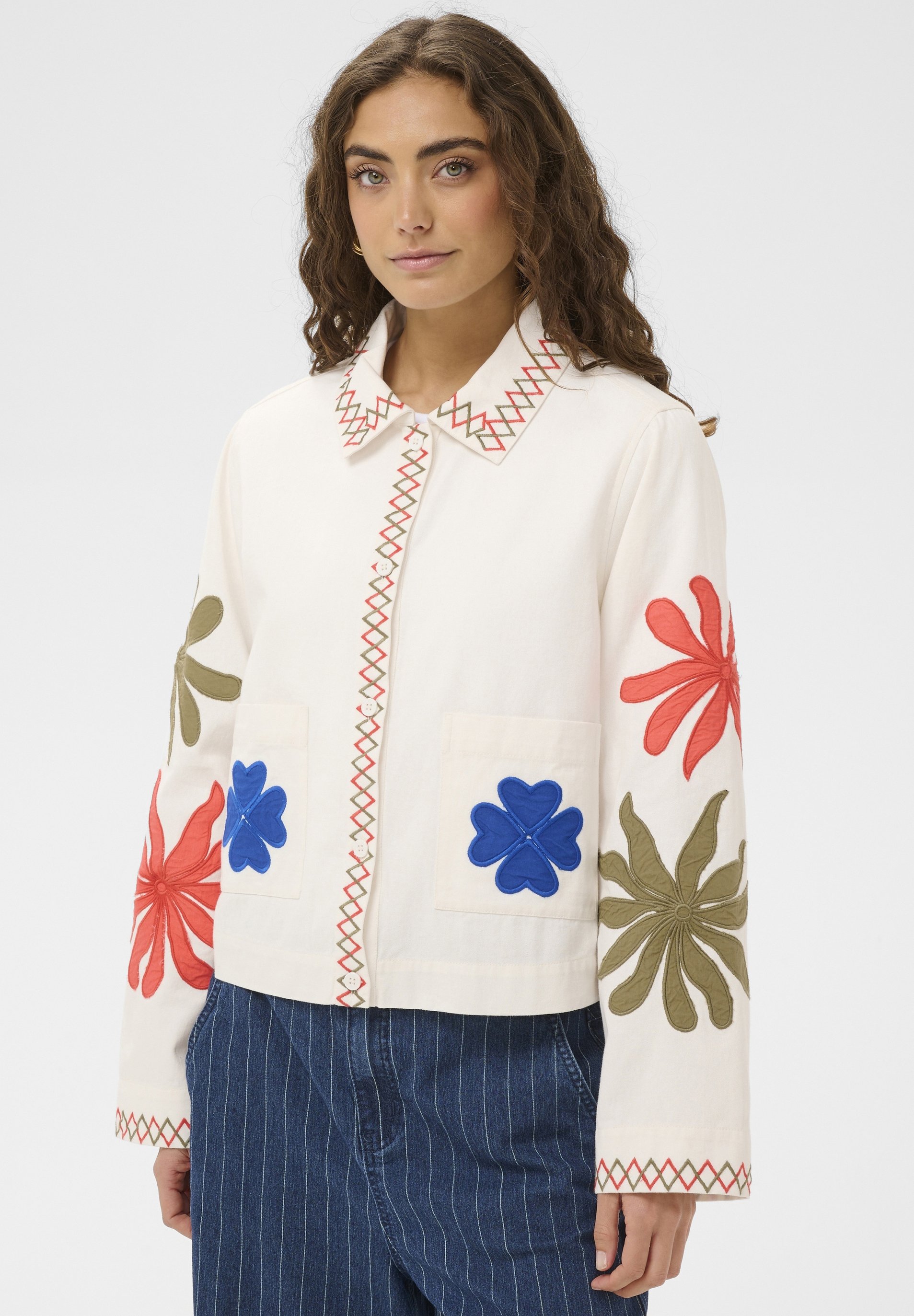 Culture CUCHRESTELLA - Summer jacket - spring gardenia/off-white