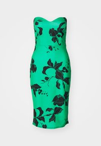 KIM BANDEAU MIDI DRESS - Trikoomekko - green/black