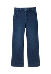 WIDE - Straight leg jeans - clean dark stone blue denim