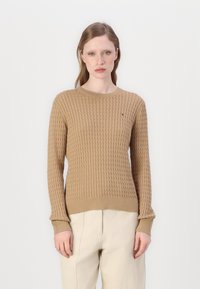 Tommy Hilfiger CABLE SWEATER - Pullover - safari