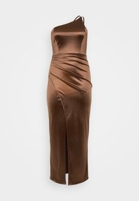 AUTUMN WEDDING LOIS ONE SHOULDER MAXI - Iltapuku - chocolate brown