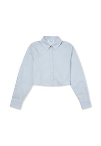 Terranova CROP IN RIGHE - Camicia - celeste