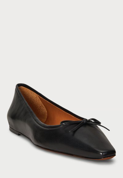 Polo Ralph Lauren POINTED LEATHER BALLET FLAT - Baleriinad - black