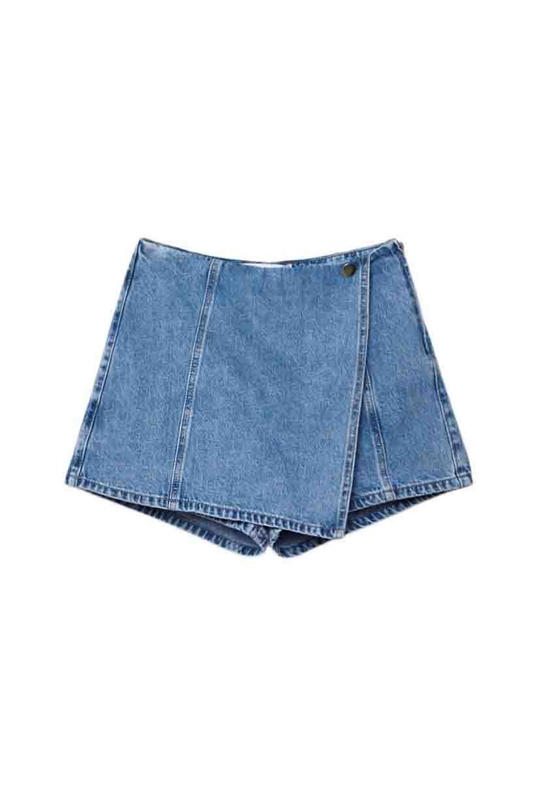 Stradivarius Jeansshort blauw denim/bluedenim Stradivarius Jeansshort blauw denim/bluedenim