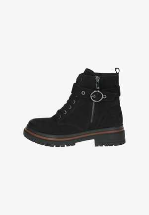 Gležnjače s platformom - black nubuc