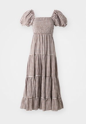 Sister Jane POLLEN GINGHAM MIDI DRESS - Day dress - brown