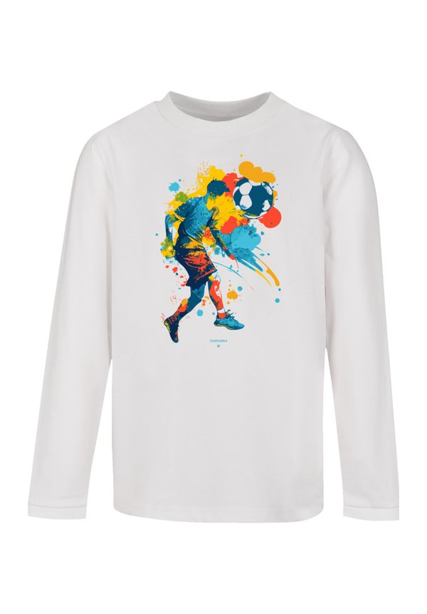 FUSSBALLER BUNT - Langarmshirt - weiß