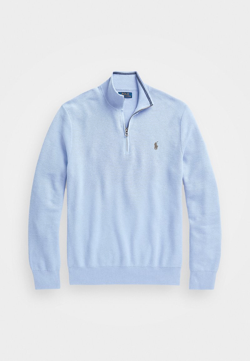 Polo Ralph Lauren MESH KNIT COTTON QUARTER-ZIP SWEATER - Pulover - blue hyacinth