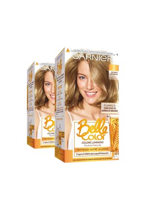 GARNIER TINTA CAPELLI BELLE COLOR, COLORE LUMINOSO E RIFLESSI NATURALI, COPRE IL 100% DEI CAPELLI BIANCHI - 2 PACK - Tinte capelli - biondo naturale