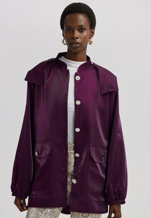 SHINY TEXTURED - Parka - purple