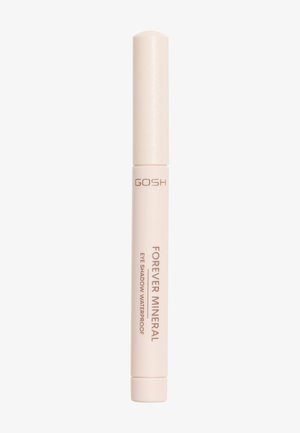 GOSH Forever Mineral waterproof eye shadow in a light pastel pink twist-up pen, featuring minimalist design and clear labeling.