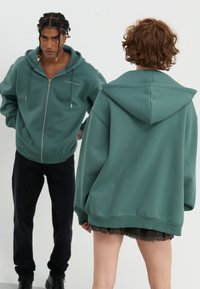 YOURTURN HEAVY ZIP HOODIE UNISEX - Felpa con zip - green