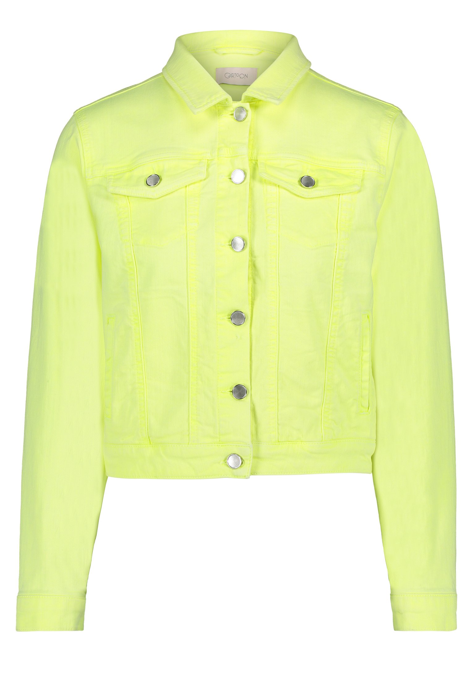 neon yellow denim jacket