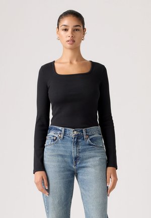 ESSENTIAL - Pikkade varrukatega topp - anthracite night rib