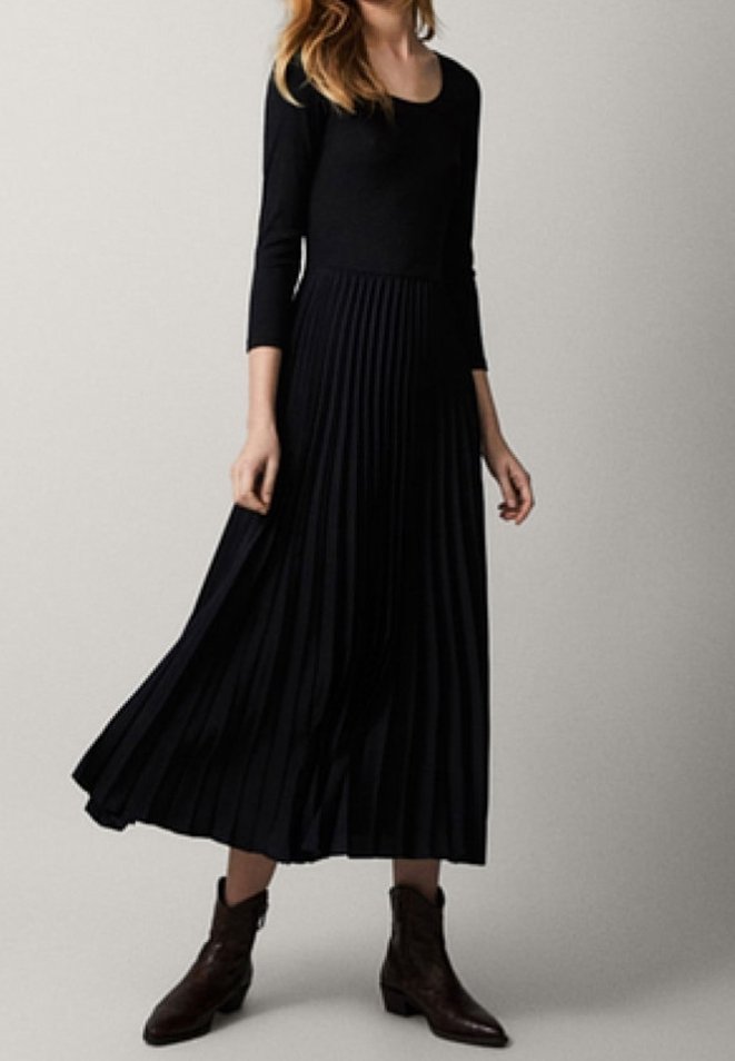 massimo dutti black pleated dress Maxi - Size:US Size 16W Summer Sale 2025 90s Liz Claiborne Little