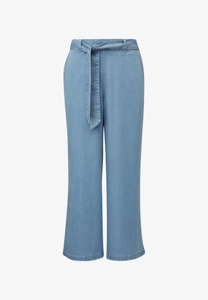 s.Oliver CULOTTE WIDE LEG MIT BINDEGÜRTEL - Flared Jeans - blau