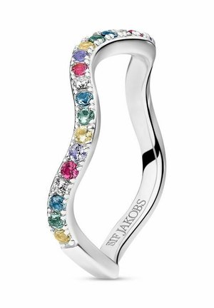 ELLERA WAVES - Ringe - silver & rainbow