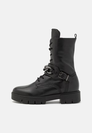 Stivaletti con plateau - schwarz