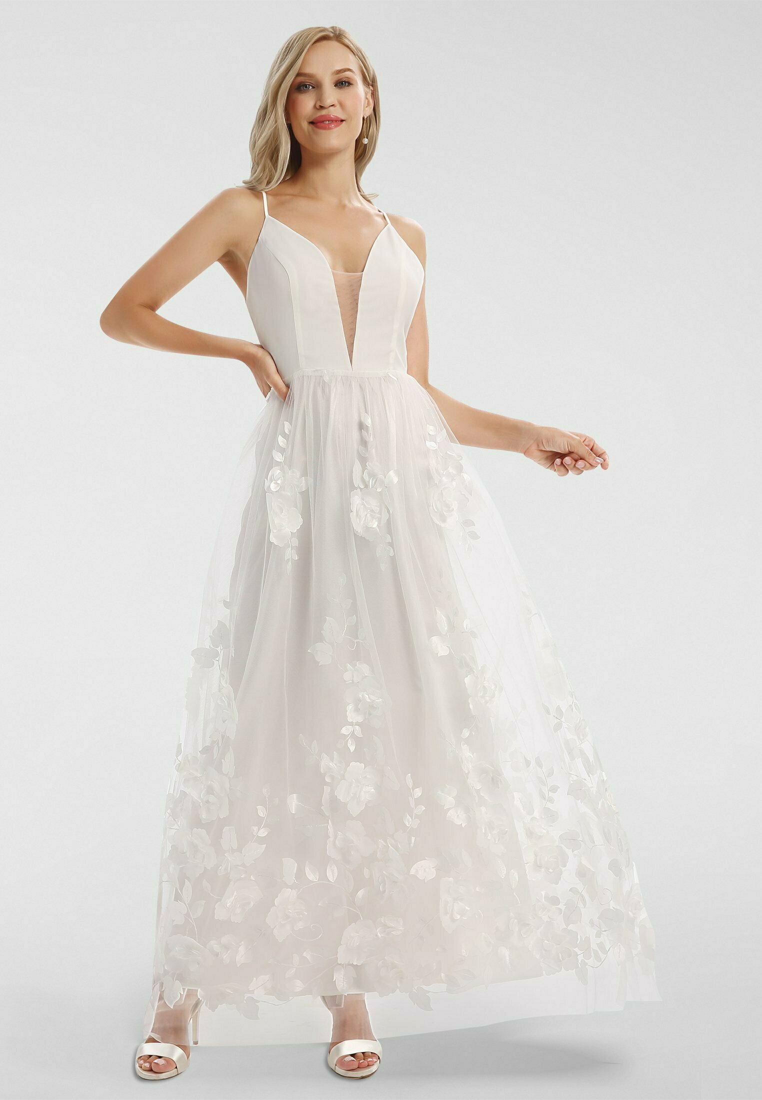 abito da sera bianco