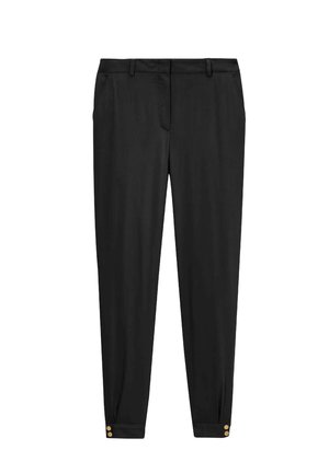 SCHMALE MIT MODISCHEM SAUMBÜNDCHEN - Chino - black