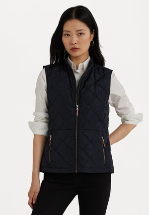 Lauren Ralph Lauren LOGO DIAMOND-QUILTED MOCKNECK VEST - Brezrokavnik - dark navy