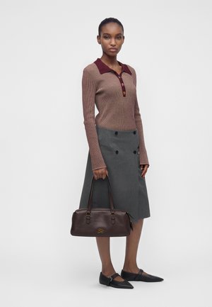 KARL LAGERFELD, K/AUTOGRAPH BOWLING BAG - Τσάντα χειρός - dark brown