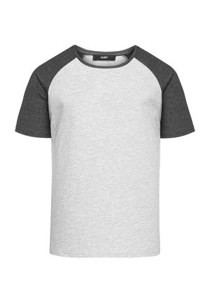 ROUND NECK COLLOR BLOCK A S - Basic T-shirt - grau