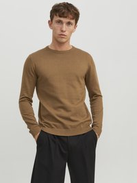 Jack & Jones JJEBASIC CREW NECK NOOS - Trui - otter