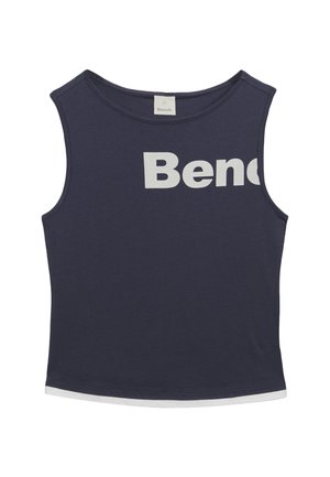 Bench, BENCH X SUPERDRY &AMP; CO BENCH FITTED LAYER TANK VEST - Top - crt navy  white