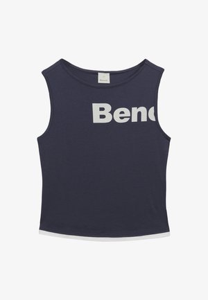 Bench, BENCH X SUPERDRY & CO BENCH FITTED LAYER TANK VEST - Top - crt navy white
