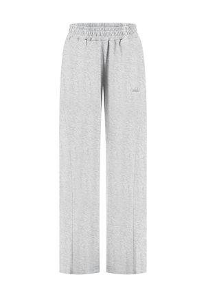 Lysegrå afslappede sweatpants med elastisk talje og subtilt brandlogo på øvre lår, lige ben pasform.