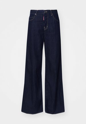 Dsquared2 DARK RINCE WASH TRAVELLER  - Wide Leg - navy blue