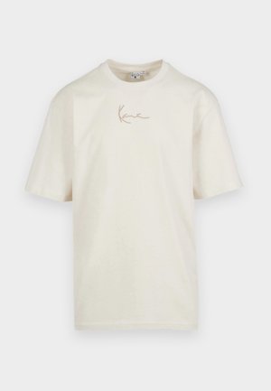 Karl Kani, SMALL SIGNATURE TEE - Nyomott mintás póló - off white