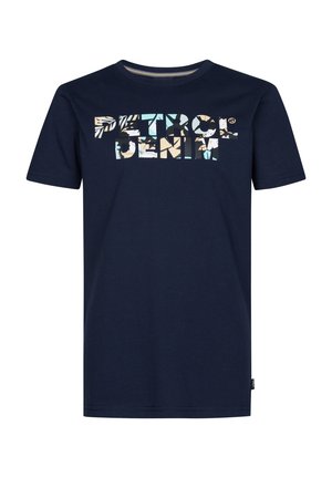 Print T-shirt - navy blue