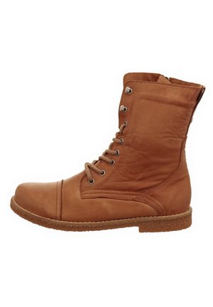 Lace-up ankle boots - brown