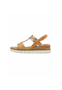 Marco Tozzi - Sandalen met sleehak - biscuit comb Miniatuurafbeelding 1