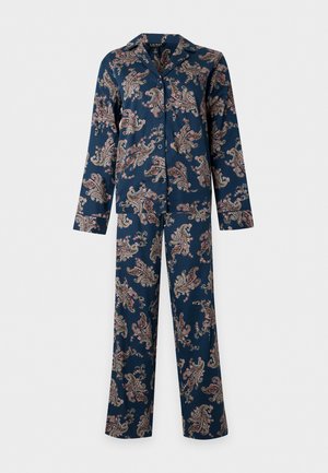 Lauren Ralph Lauren, COLLAR LONG PANT - Σετ πιτζάμας - navy